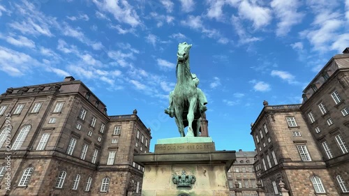 King Frederik VII statue at Christiansborg Palace, Copenhagen, Denmark