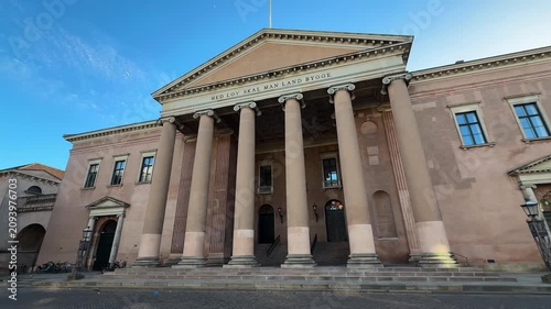 Front view of Court House building exterior, Copenhagen city, Denmark