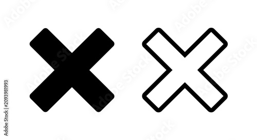 Fotografie Bold x mark symbol for rejection or error notification with rejection