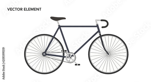 Tableau sur toile Dark grey modern road bike with drop handlebars