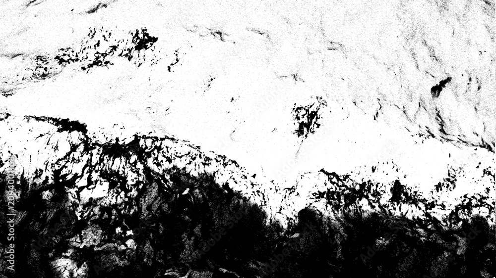 Obraz premium Abstract black and white high contrast texture of breaking waves, minimalist monochromatic sea foam graphic background, artistic textured splash.
