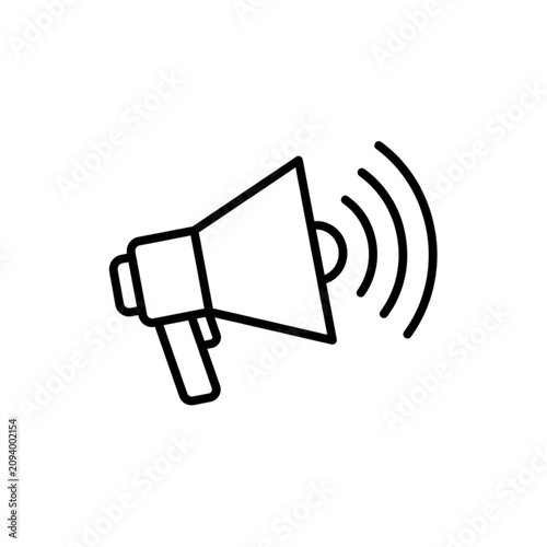 Obraz na płótnie Megaphone Icon Symbolizing Announcement and Communication.