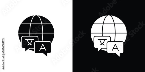 Obraz na plátně Language icon