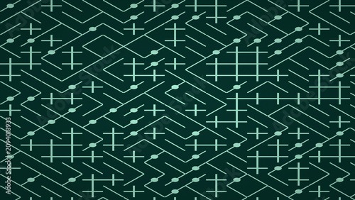 Canvas Print Seamless abstract pattern technology art.