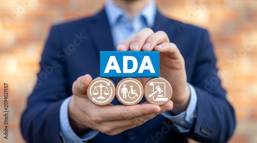 Concept of ADA Americans with Disabilities Act. New Concept