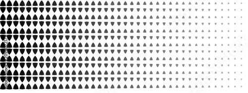 Seamless shield shape pattern, Black and white geometric background, Protective symbol gradient grid, Minimalist monochrome texture