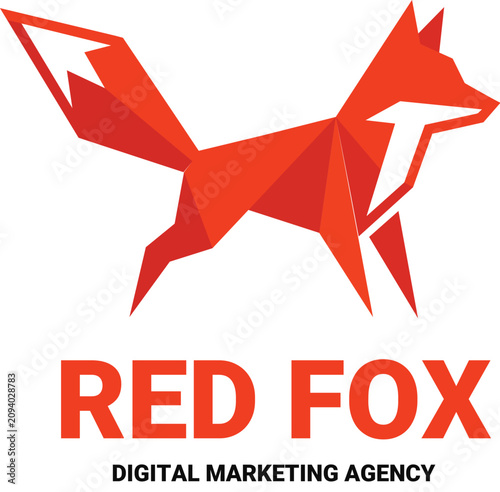 Red Fox Logo | Geometric Animal Vector Design