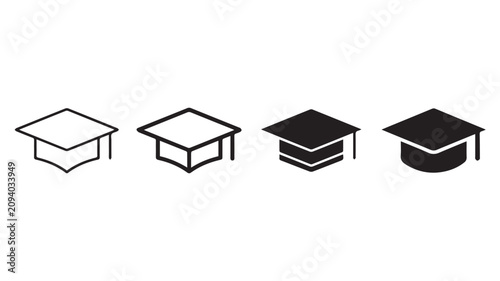 Bild auf Leinwand Graduation_caps