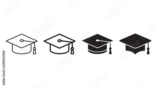 Bild auf Leinwand Graduation_caps