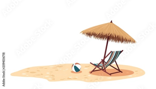 beach umbrella with clear sky