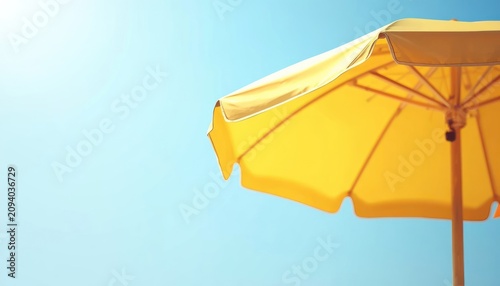 beach umbrella with clear sky
