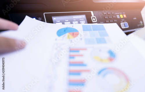 Fotografie Copy, print, scan, and fax machine in office
