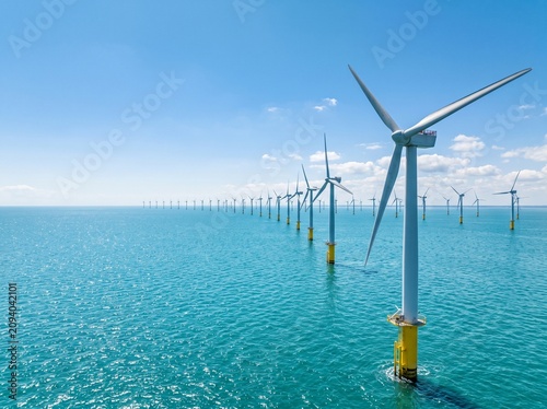 [Generative AI] Large Offshore Wind Farm for Renewable Energy in the Open Sea