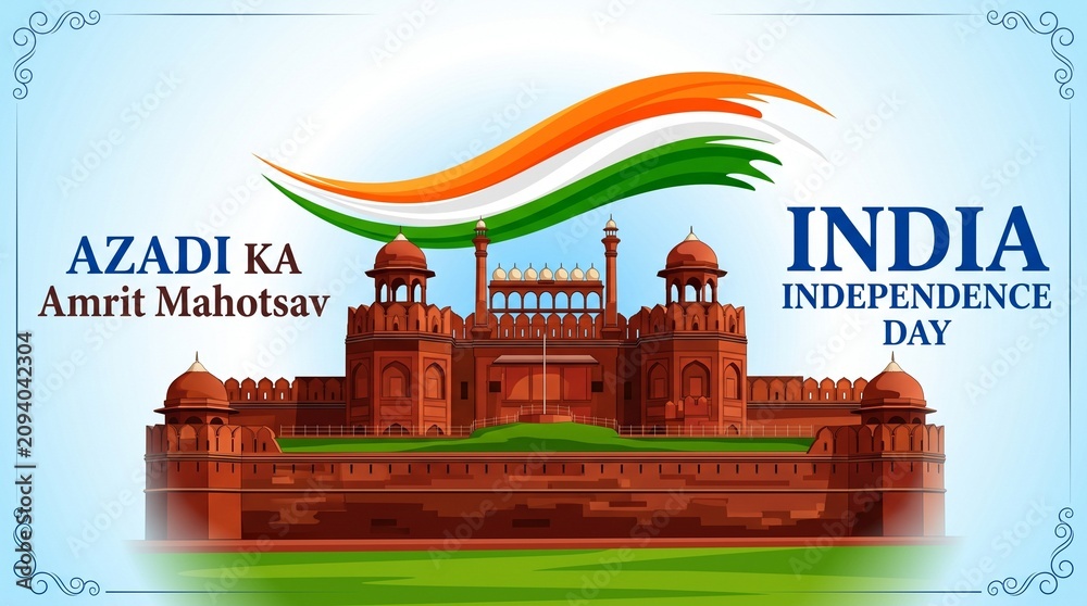 Obraz premium background for 15 August India vector illustration of happy independence day
