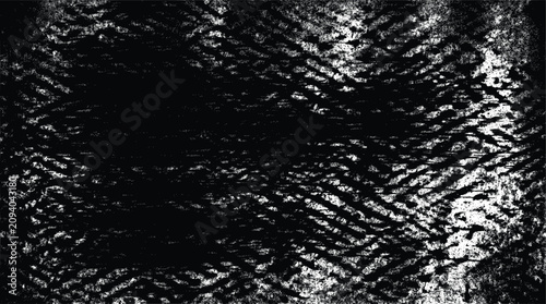 Bild auf Leinwand Rough black texture with white distressed marks and subtle parallel lines in dim