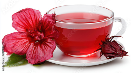 vibrant hibiscus tea infusion in seamless purity