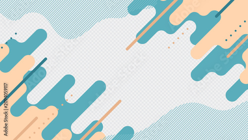 Abstract Teal and Beige Liquid Background with Fluid Geometric Shapes