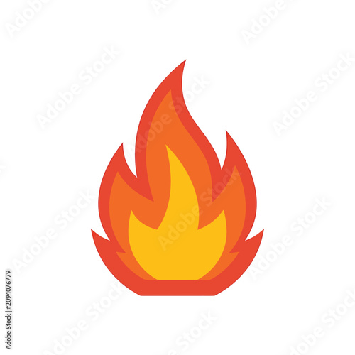Φωτογραφία Flame icon with orange and yellow.