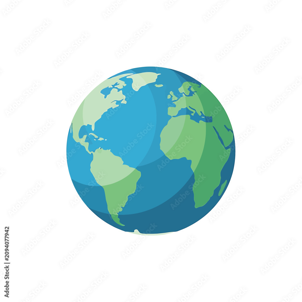Fototapeta premium Globe Earth Planet World Map.