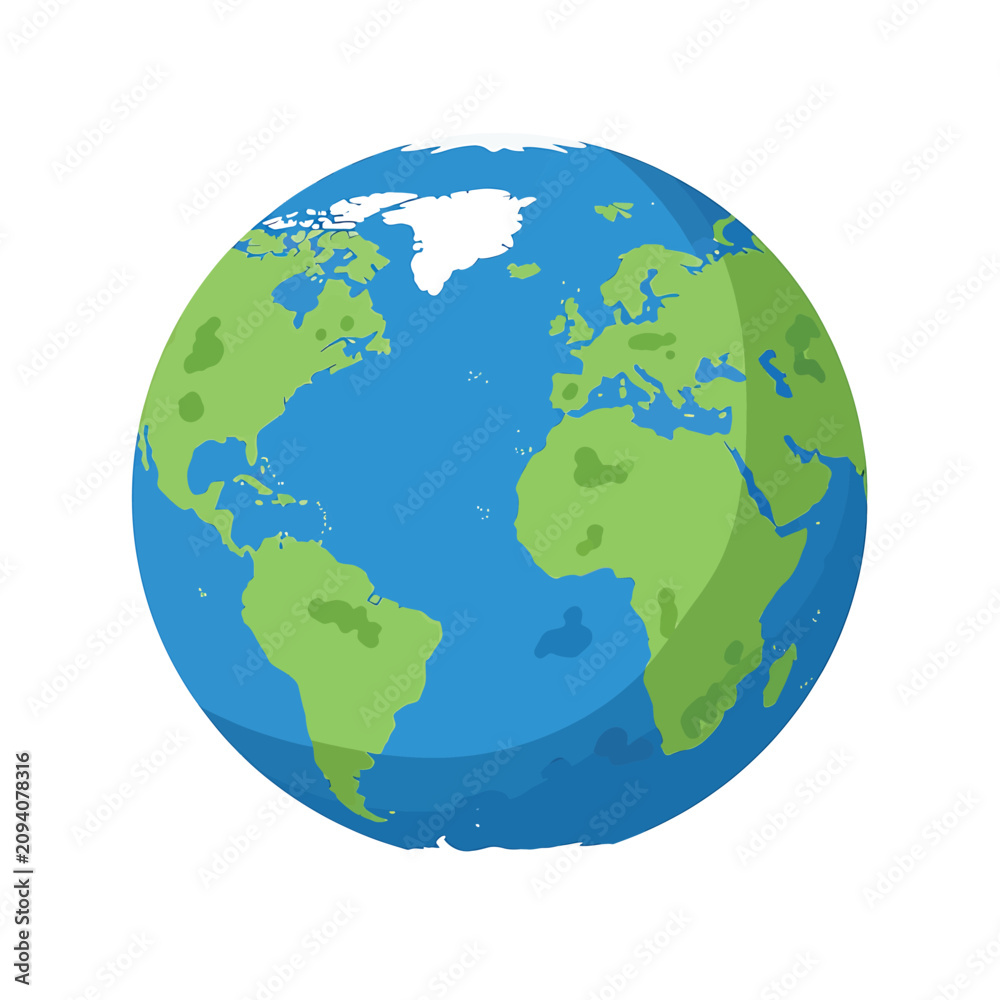 Fototapeta premium Globe Earth Planet World Map.