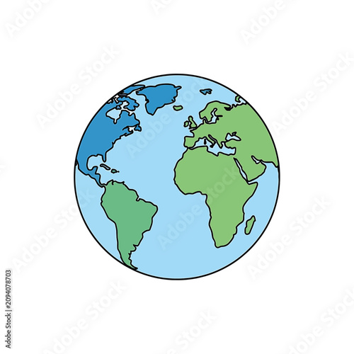 Globe Earth Planet World Map.
