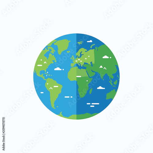 Globe Earth Planet World Map.