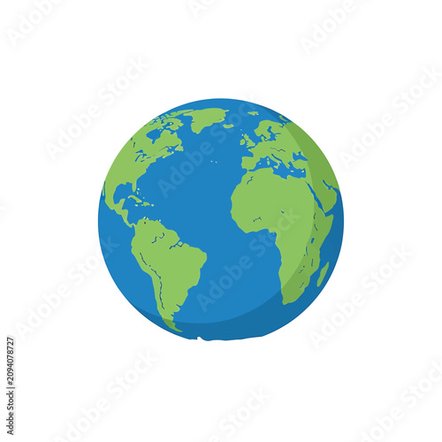 Globe Earth Planet World Map.