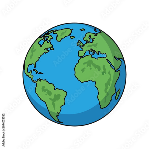 Globe Earth Planet World Map.
