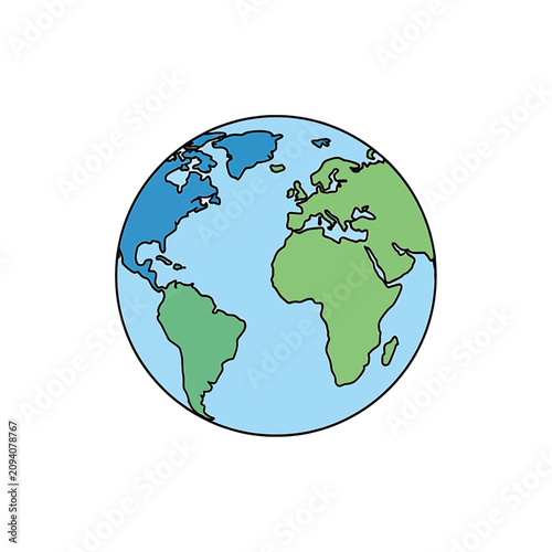 Globe Earth Planet World Map.