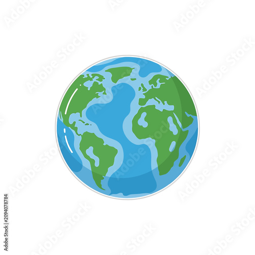 Globe Earth Planet World Map.