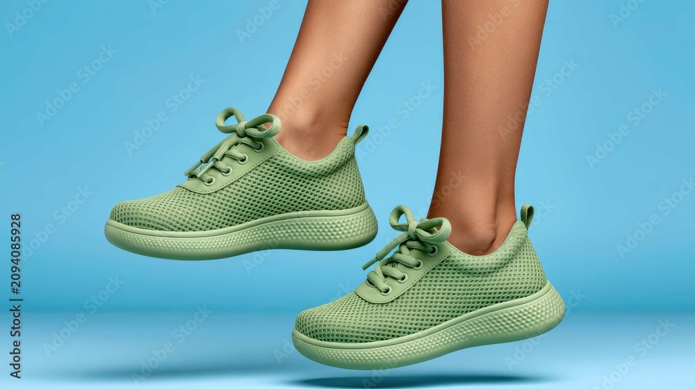 Naklejka premium Green Sneakers