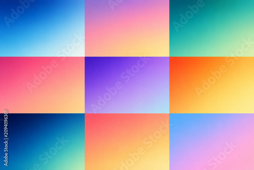 Collection of Smooth Colorful Gradient Backgrounds.