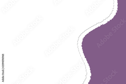 Torn paper edge with soft purple texture and clean white space for copy Isolated on transparent background