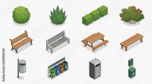 Urban Park Furniture Set Collection.
