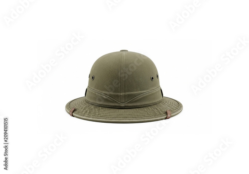 Old Vintage Military Cap Isolated on White Background