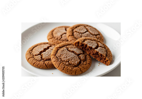 Homemade Chocolate Chip Cookies Isolated on White Background