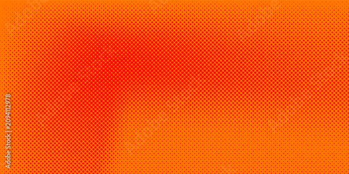 Cuadro en lienzo Abstract orange and red halftone pattern banner vector background