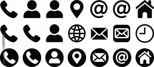 Essential Communication and Navigation Icon Collection