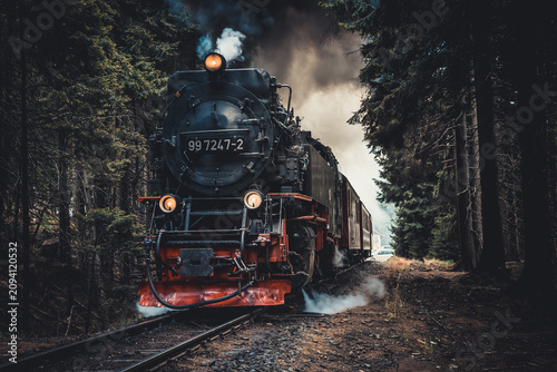Red Mountain Train Swiss Jungfraubahn Climbing Steep Rocky Slopes
