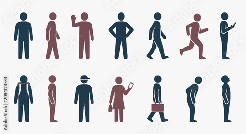 Quadro su tela Diverse Urban Workers in Professional Attire.