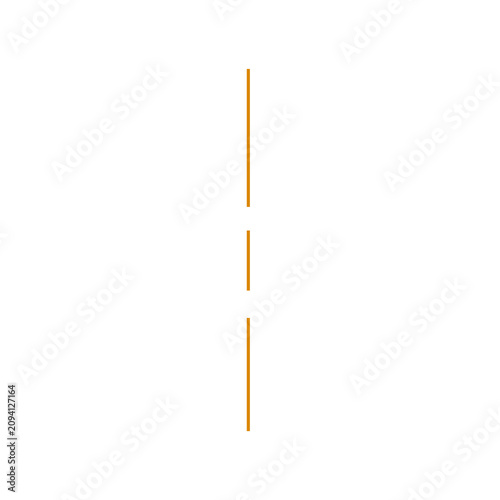 Bild auf Leinwand Orange vertical line separator vector icon