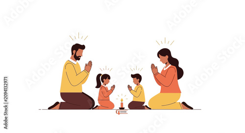 Family Prayer: Parents and Children Praying Together