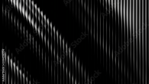 Abstract monochrome vertical lines pattern with soft grayscale gradient light waves for modern minimalist background design and digital art texture for creative projects