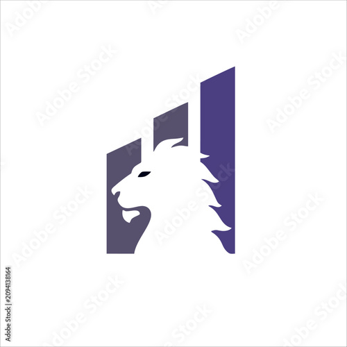 Print Lion character design for a mascot, name, and your company identity.