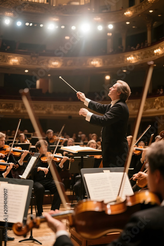 Conductor Leading Orchestra