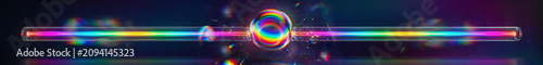 Abstract rainbow light spectrum beam and orb