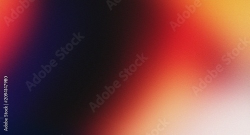 Slika na platnu Warm fiery orange and red gradient background with dramatic dark shadows and grainy texture for cinematic creative visual media
