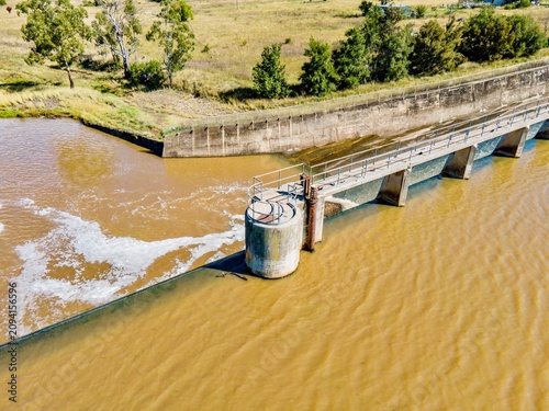 An aerial view of Lake Inverell Reserve in New South Wales, Australia