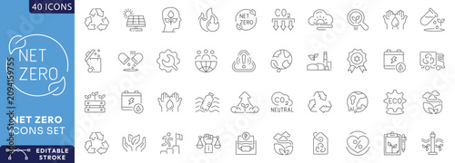 Foto Net Zero icons set