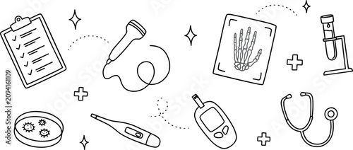 Fotografía Vector linear nephrology and human kidney anatomy line icon set featuring urinar